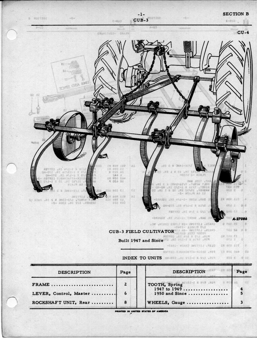 [DIAGRAM] Farmall Cub Cultivator Diagram